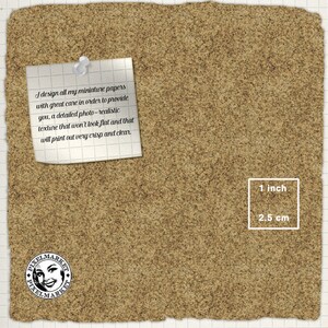 DIY Miniature BULLETIN BOARD Cork Board and Kraft Board Wallpapers Set