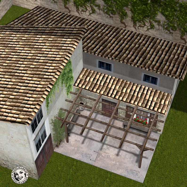 Dollhouse Miniature ROOFING Wallpaper Antique Roman Curved Etsy