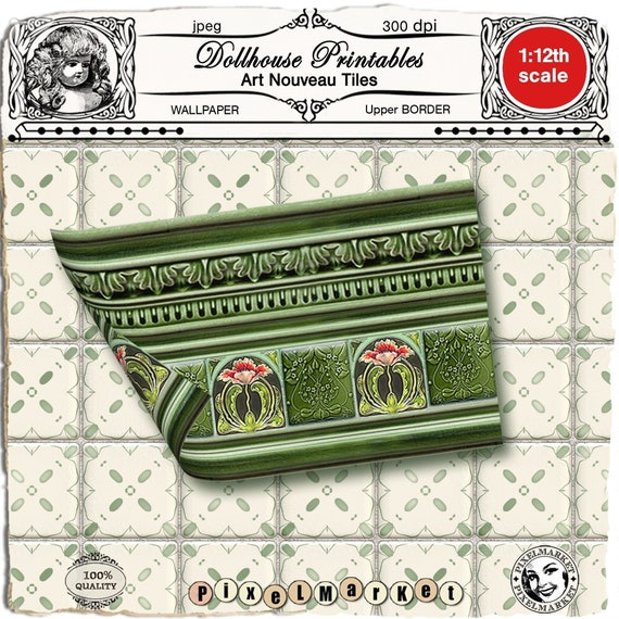 Miniatura Di Carta Da Parati Per Casa Delle Bambole, Art - Foto 4