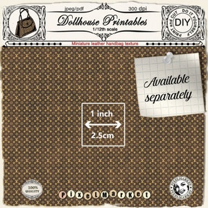 1:6 Playscale Printable BASKET Texture for Miniature Papercrafts ...