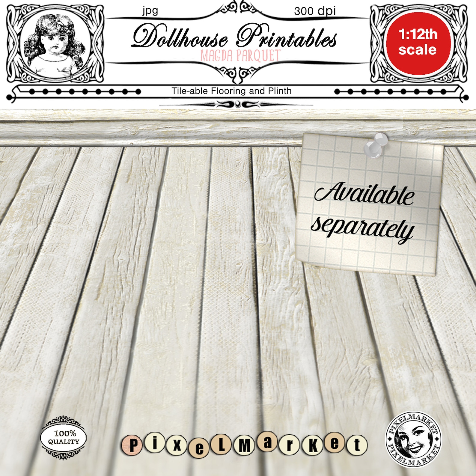 DOLLHOUSE Printable Wood Floor Reclaimed Wooden Flooring - Etsy