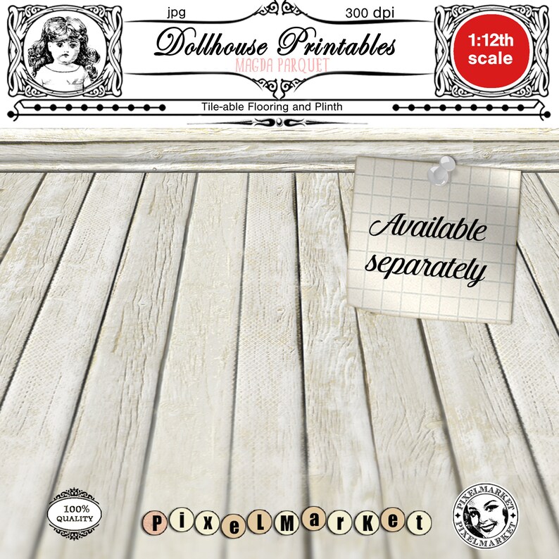 DOLLHOUSE Printable Wood Floor Reclaimed Wooden Flooring - Etsy