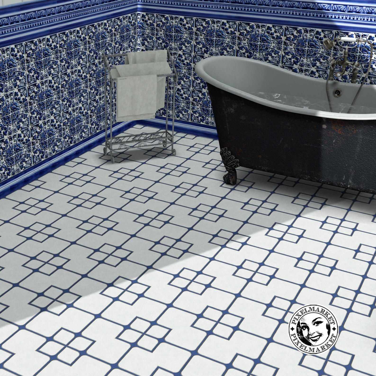 DOLLHOUSE PRINTABLES Flooring wallpaper 1/12 scale white &amp; | Etsy
