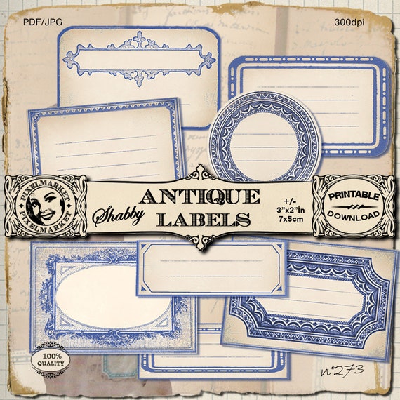 Blank Label Clipart Set Of 8 Blue Printable Stickers Vintage Etsy Blank Label Clipart Set Of 8 Blue Printable Stickers Vintage Etsy
