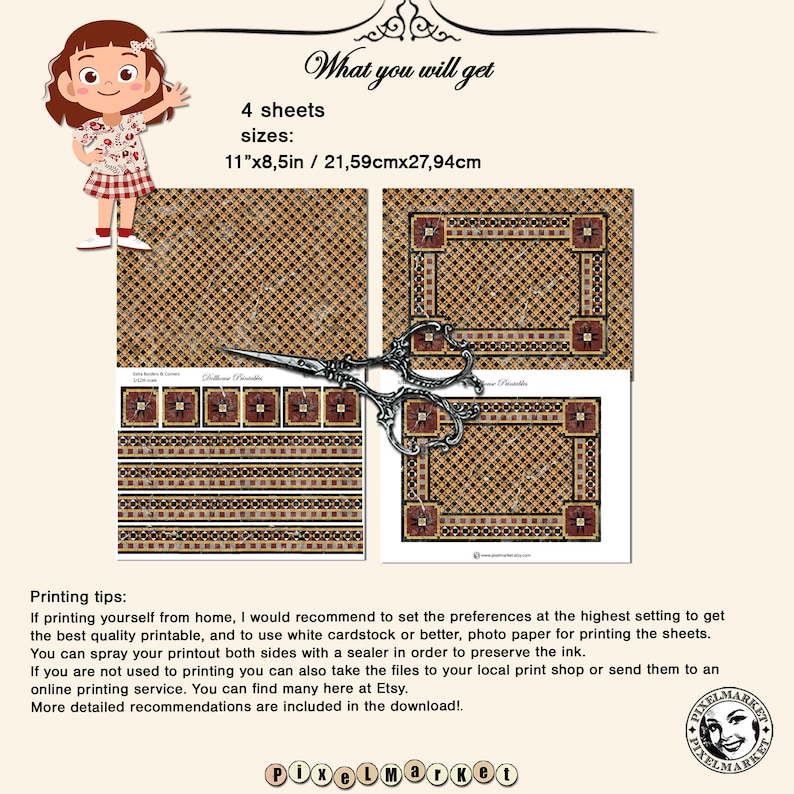 Ancient Rome Diorama Flooring Printable Mosaic Floor Tiles - Etsy