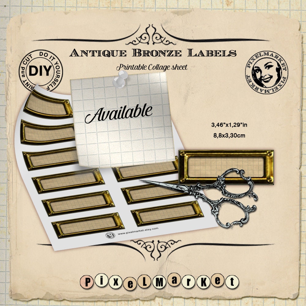 blank pantry labels template of 10 cliparts printable pdf etsy