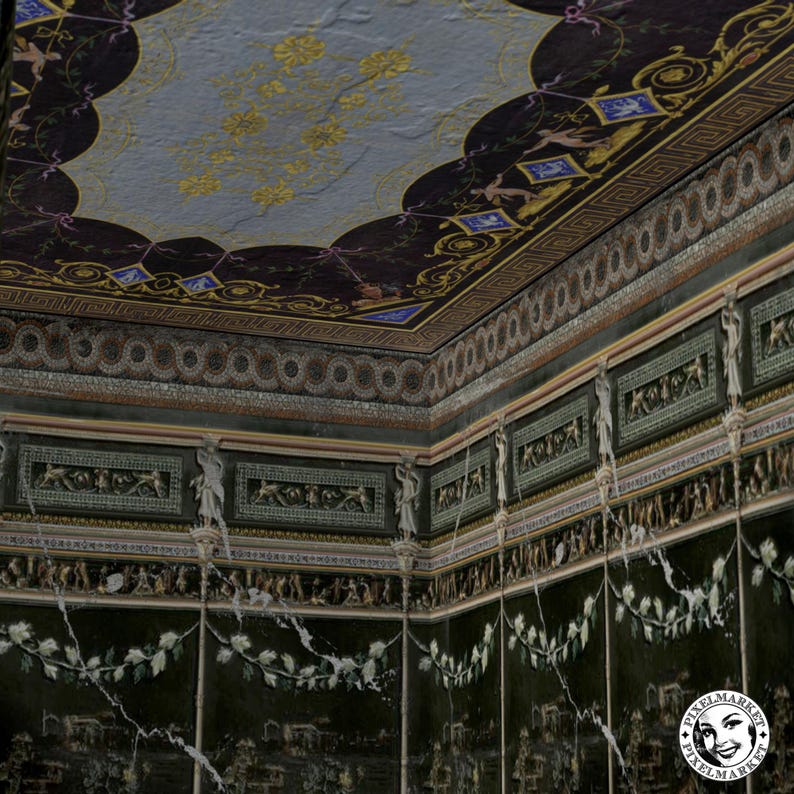 Dollhouse Printable Ancient Rome Miniature CEILING Antique Roman ...