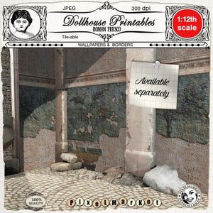 Dollhouse Printable Ancient Rome Miniature CEILING Antique Roman ...