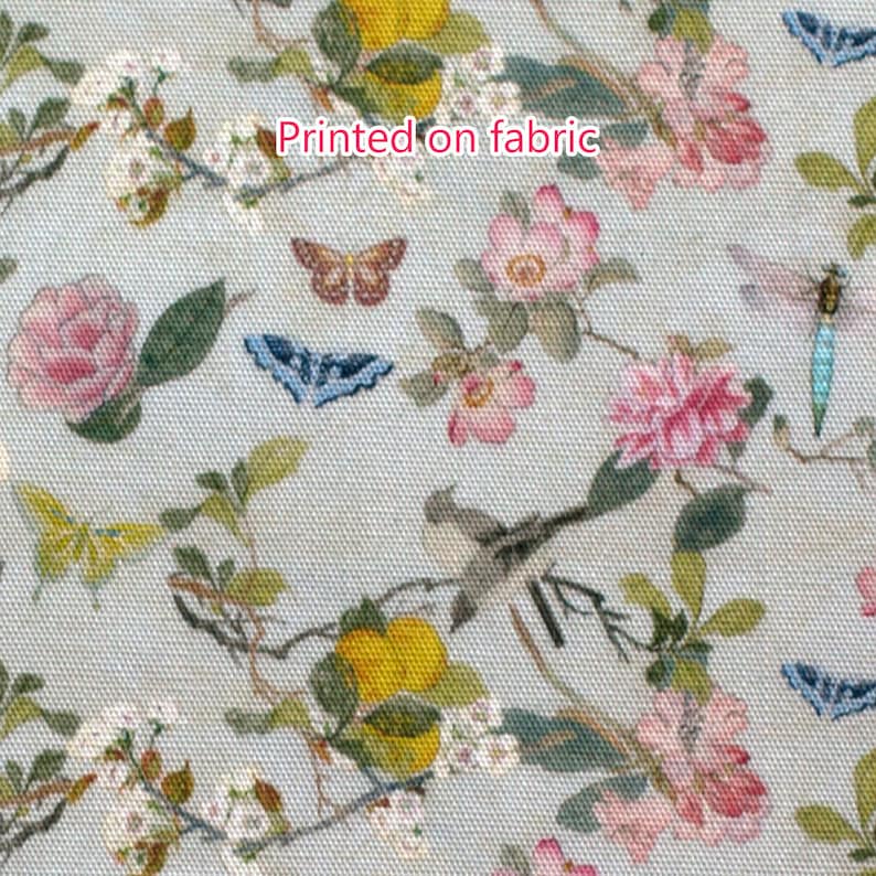 MINIATURE Chinoiserie FABRICS Printable sheets for 1/24th scale dollhouse diorama roombox Digital download Print at home fabric image 6