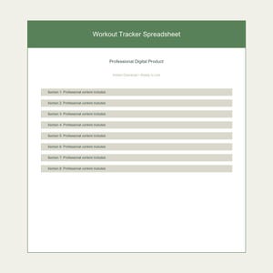 Workout Tracker Spreadsheet | Google Sheets | Gym Log | Exercise Tracker | Rep & Set Counter | Progress Chart
