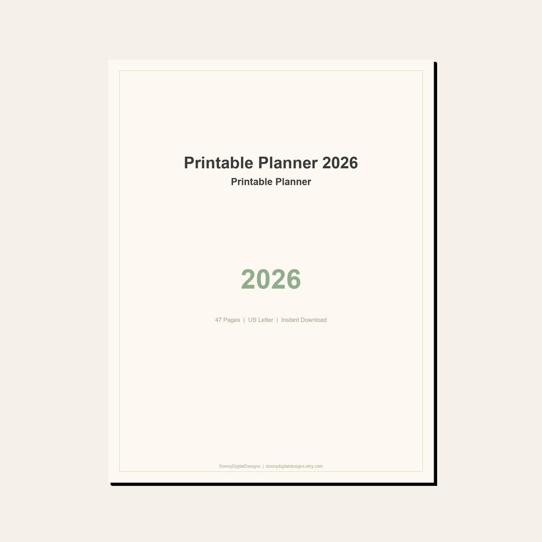 Printable Planner 2026 | Printable PDF | Complete Planning Kit With