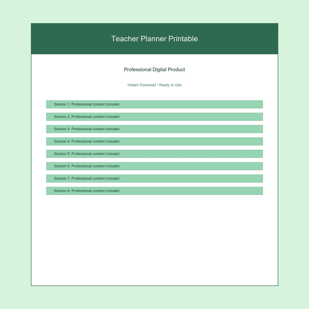 Teacher Planner Printable | Lesson Plan Template | Classroom Organizer ...