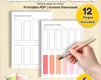 アーティスト向けカラー見本チャート：ペイントマーカートラッカー（A4/レターサイズPDF）