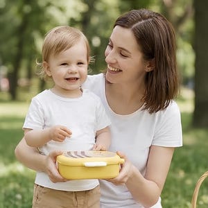 Scatola per il pranzo a forma di ape carina per bambini | Portapranzo Kawaii | Scatola per il pranzo per bambini | Contenitore per il pranzo a prova di perdite | Scatola per il pranzo carina per la scuola immagine 4