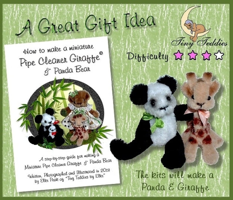 Craft Booklet how to Make Miniature Pipe Cleaner Giraffe Etsy