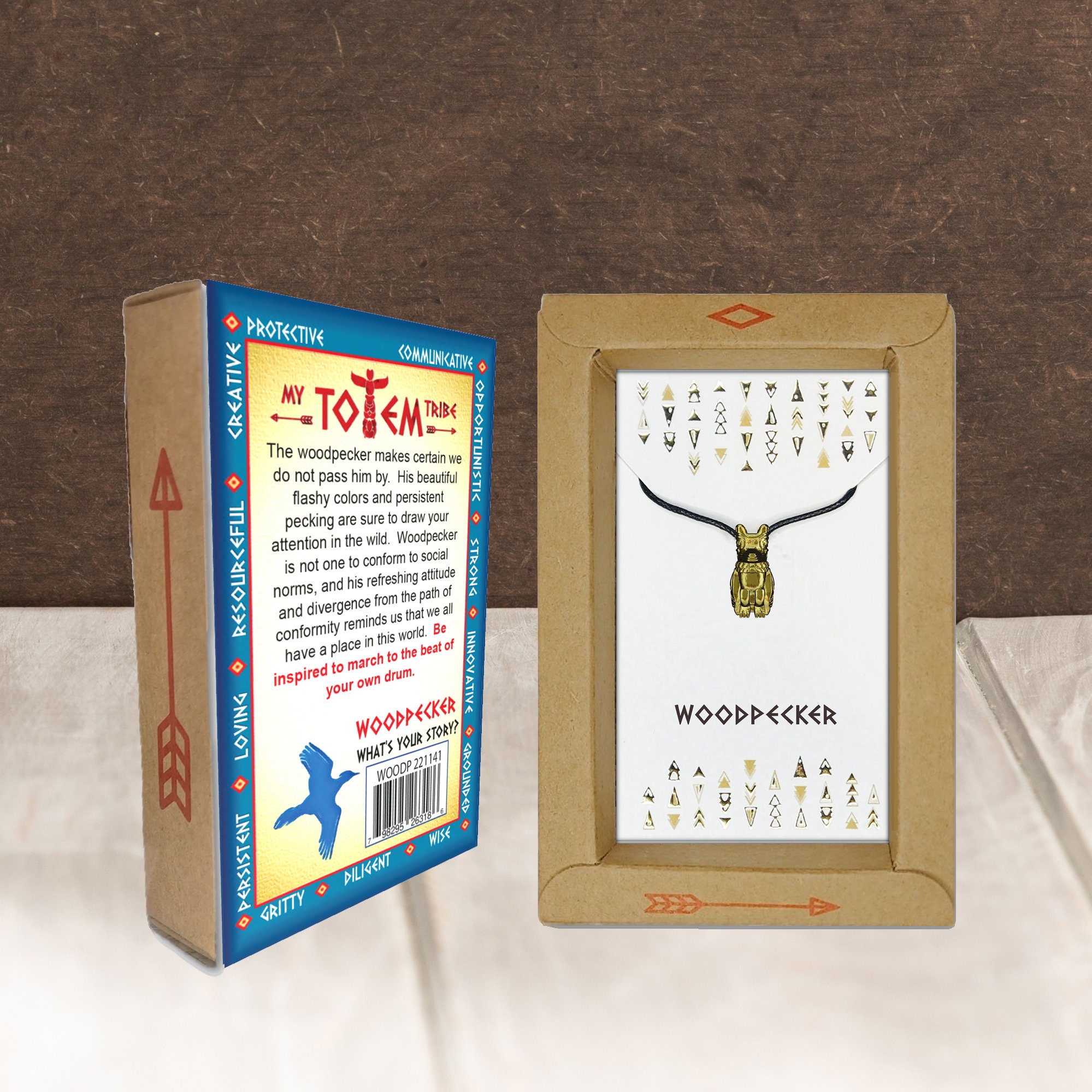 Woodpecker Zodiac Spirit Animal Tribal Bead Gold Plated Etsy