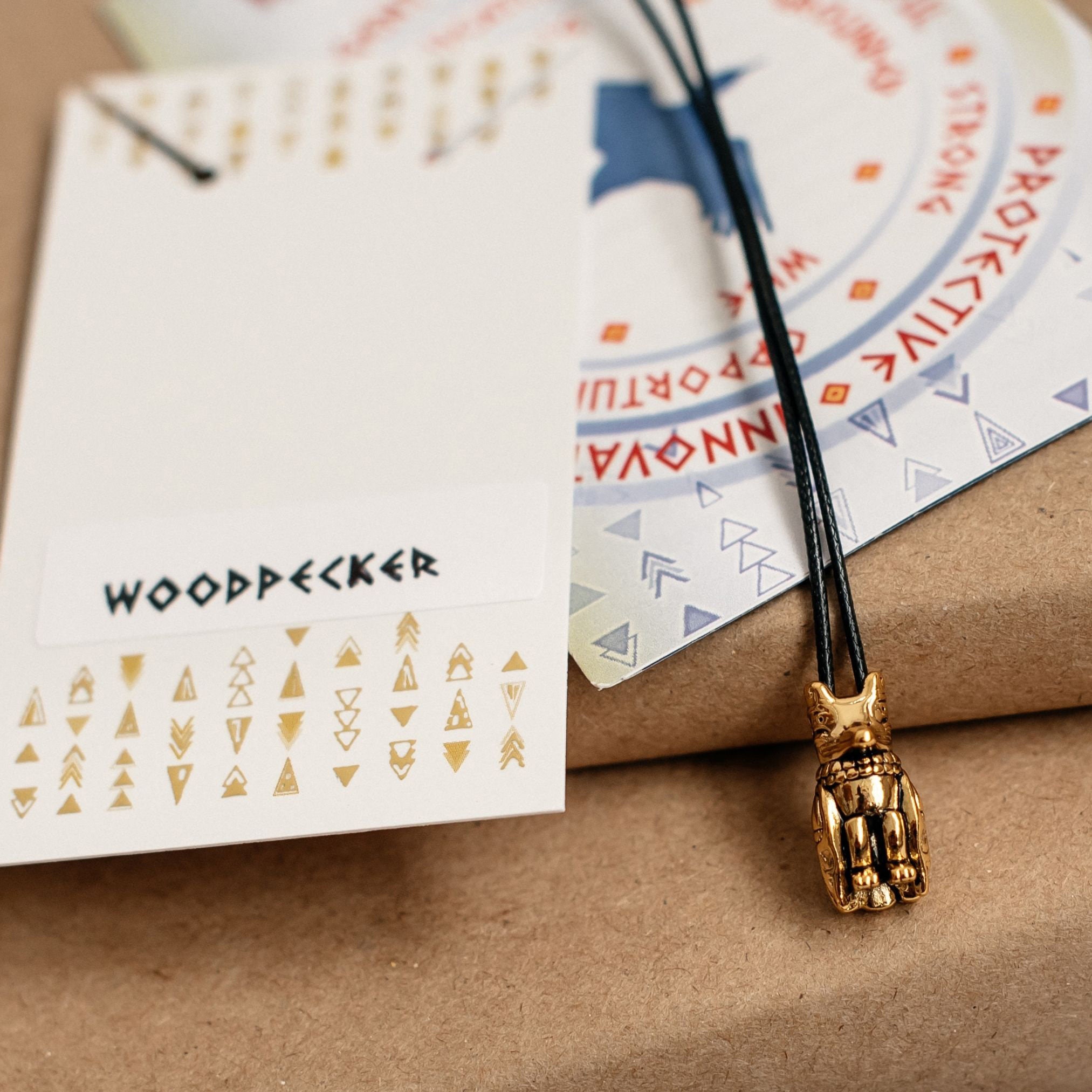 Woodpecker Zodiac Spirit Animal Tribal Bead Gold Plated Etsy