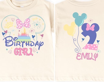 Custom Kid Toddler Name Age Disneyland Shirt, Disneyland Birthday Boy Girl Tees, Adult to Baby Sizes