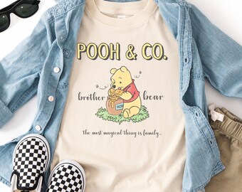 Pooh Family Matching Shirts, Mama Daddy Baby Bear Vacation Tee