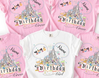 Family Disney Trip Tee, Matching Birthday Squad Shirt, Disney Birthday Girl Boy Shirt