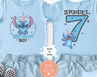 Custom Kids Disney Birthday Tee: Stitch  Toddler and Youth Sizes