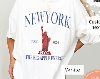 Vintage New York Big Apple Shirt, Statue of Liberty Tee (Adult to Baby Sizes)
