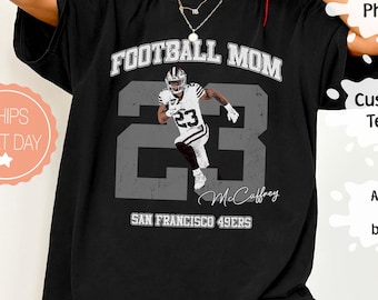 Custom Photo Sport Player Shirt, Comfort Colors® Football Bootleg Tees, Adult to Baby Sizes