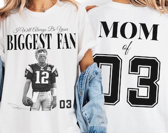 Custom Photo Sport Player Shirt, Comfort Colors® Football Mom Tees