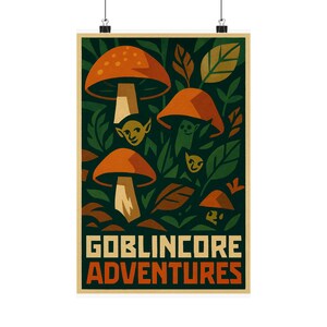 Goblincore Forest Floor Poster Print, Soviet Constructivist, Whimsical Decor