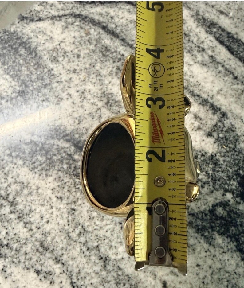 Anthropologie guldfärgad hjorthuvudplanter i fickformat, 15 cm bild 5