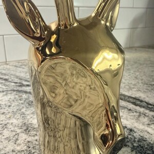 Anthropologie guldfärgad hjorthuvudplanter i fickformat, 15 cm bild 6