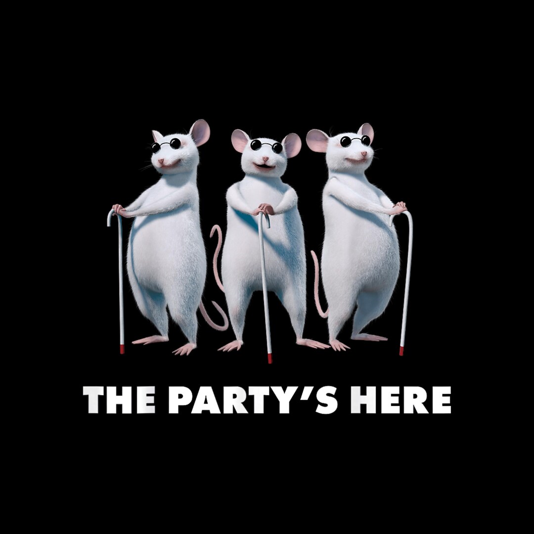 Shreck Computer Mouse Shrek Blind Mice the Party’s Here Text Poster – Funny Meme Parody PNG ...