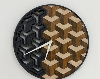 isoClock – zegar ścienny o geometrycznym izometrycznym designie