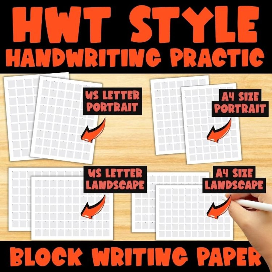 Gray Block Handwriting Paper | Handwriting Without Tears Style Writing ...