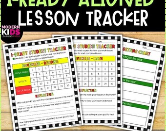 Student Lesson Tracker Goal Setting | Progress Monitoring Printable | Reading Math Intervention | RTI Mtss IEP Data Tracking PDF No Prep