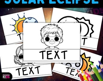 Solar Eclipse Editable Name Tags & Certificates | Space Theme Classroom Awards | Eclipse Classroom Activities