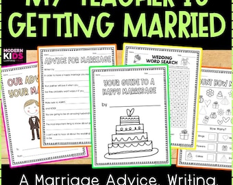 My Teacher is Getting Married Activity Book | Student Writing, Coloring, Advice (Digital Download)