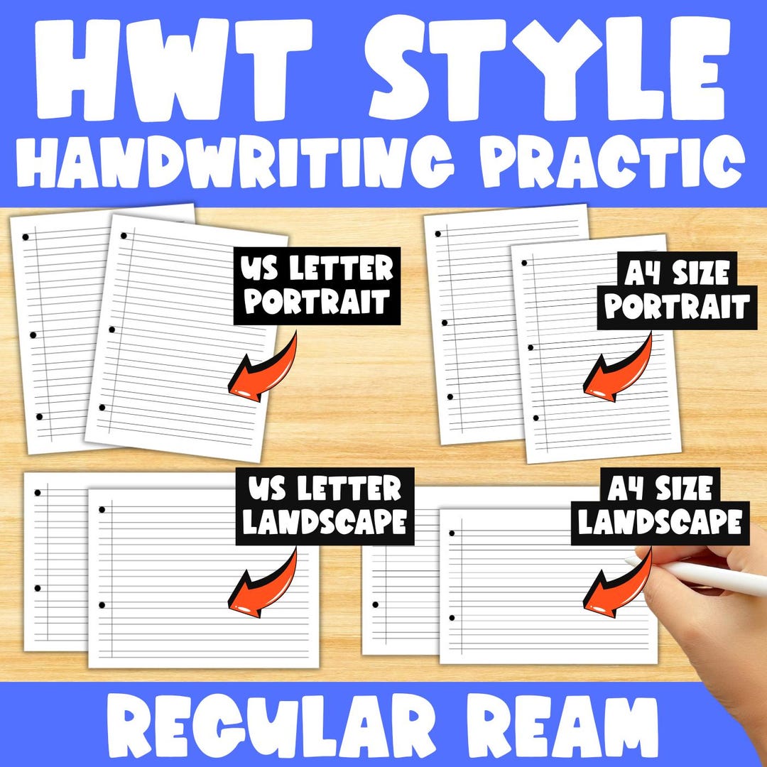 Handwriting Without Tears Block Practice Sheets | Grades 2 & 3 Writing