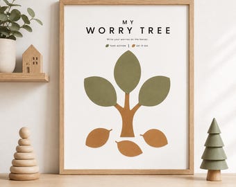 My Worry Tree Printable for Kids | Calm Corner Activity | Anxiety Relief Worksheet | Emotional Regulation Tool | Therapy & School Resource