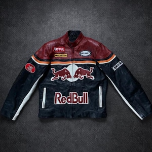 Red bull leather racing jacket - Etsy 日本