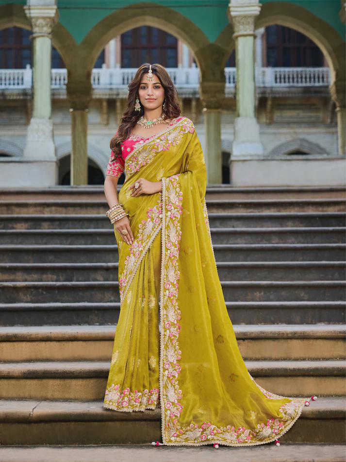 Haldi Yellow & Green Outfit - Etsy Haldi Yellow & Green Outfit - Etsy