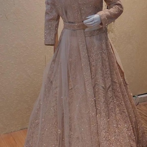 slim fit dress slacks Lady Black Tie - Maddox Gown - Rose Gold - Strapless Glitter Embellished Gown main image 0