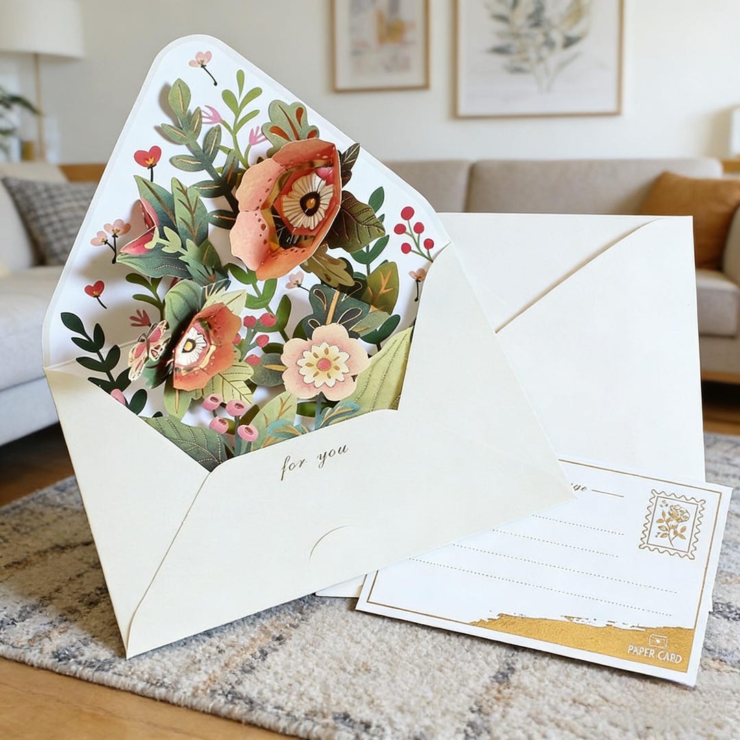 3D Pop up Flower Bouquet Card | Birthday, Mother's Day, Thank You ...