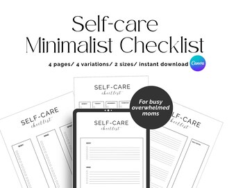 Self Care Checklist for Busy Overwhelmed Moms (Digital Download)