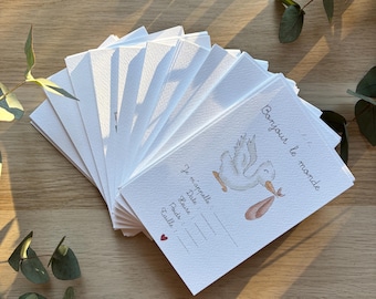 105 cartes étapes bébé illustrées à la main effet aquarelle – Cartes premières fois bébé – Cartes naissance - cadeau/coffret souvenirs bébé