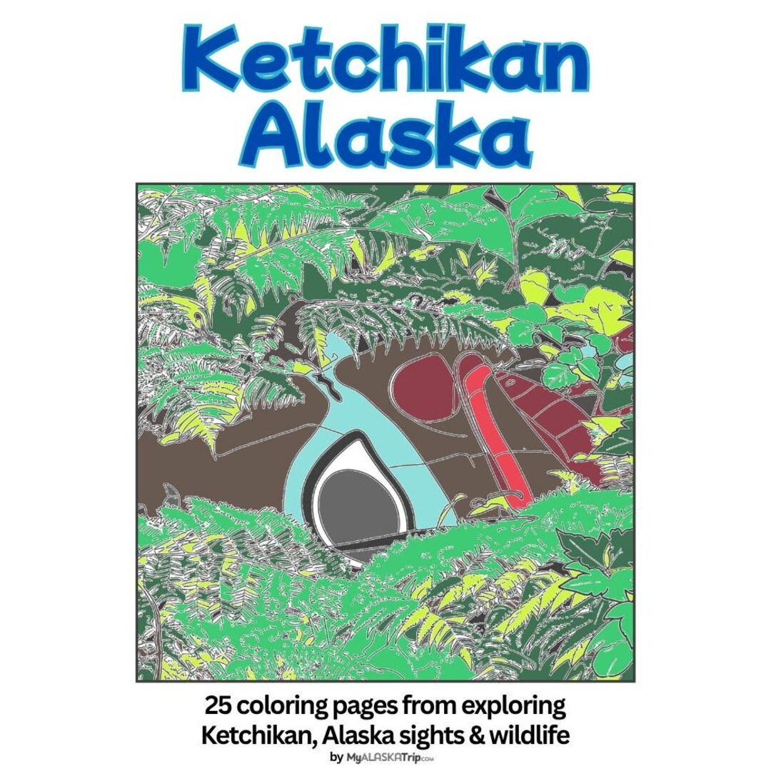 Ketchikan, Alaska Coloring Pages - Etsy