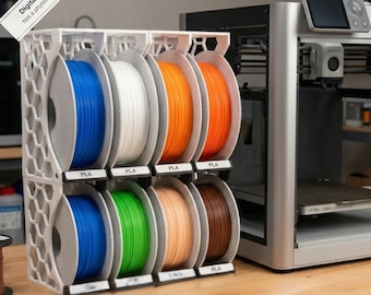 Stackable Filament Spool Holder STL, Modular 3D Printer Rack Organizer