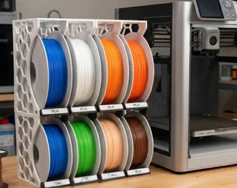 Filamentspoelrek 3MF – Modulaire stapelbare opslag 3D-print STL