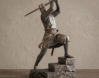 Statue de chevalier croisé 3MF - Impression 3D de guerrier médiéval