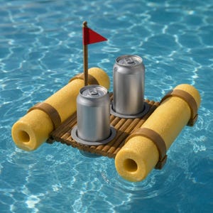 Pool Drink Holder Raft 3MF – Floating Can Holder 3D Print STL Toy